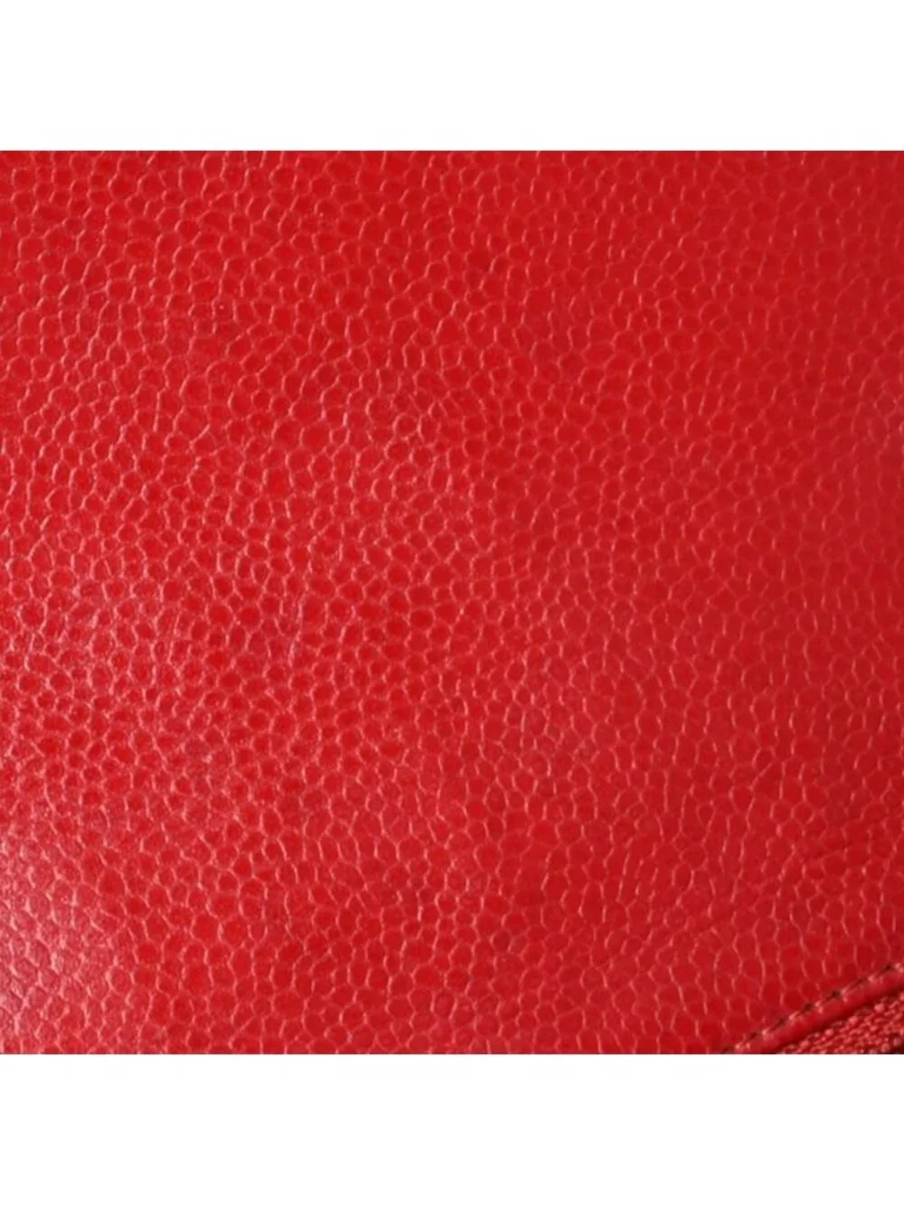 Chanel Mini Quilted 16 Chain Shoulder Bag Caviar Leather Red Silver